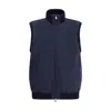 Brunello Cucinelli Men Sleeveless Vest Jacket In Blue