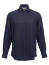 Brunello Cucinelli Blue Regular Fit Shirt In Blue