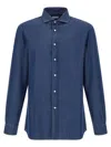 Brunello Cucinelli Blue Regular Solid Shirt In Blue