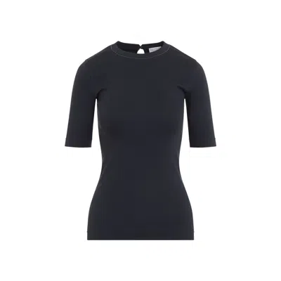 Brunello Cucinelli Monili-trim Short-sleeve T-shirt In Black