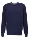 Brunello Cucinelli Ribbed Sweater Sweaters And Cardigans In Blue
