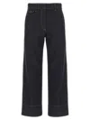Brunello Cucinelli The Sartorial Square Jeans With Contrasting Stitiching In Black