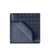 Brunello Cucinelli Geometric-patterned Silk Pocket Square In Blue