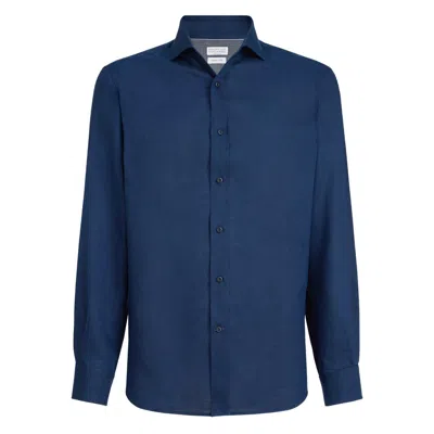 BRUNELLO CUCINELLI BRUNELLO CUCINELLI BLUE SHIRTS MEN