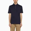 BRUNELLO CUCINELLI BRUNELLO CUCINELLI BLUE SHORT-SLEEVED POLO SHIRT MEN