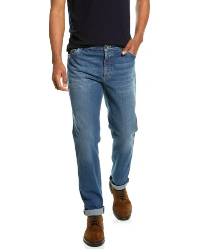 Brunello Cucinelli Blue Skinny Jean In Multi