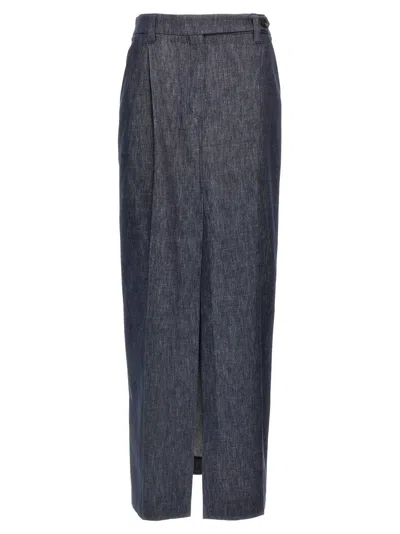 BRUNELLO CUCINELLI BLUE SKIRT MONILE
