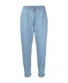 Brunello Cucinelli Blue Slim Rope Sweatpants In Blue