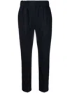 Brunello Cucinelli Elasticated Waist Straight Leg Trousers In Blue