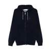 Brunello Cucinelli Zip-up Hooded Cardigan In Blue