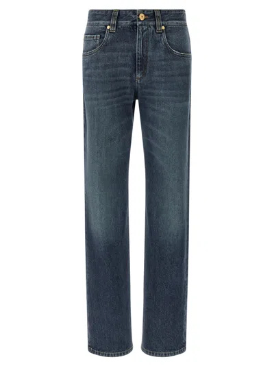 Brunello Cucinelli Blue The Column Jeans