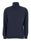 Brunello Cucinelli Blue Turtleneck Sweater In Blue
