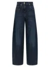 Brunello Cucinelli Women Blue Jeans With Five-pocket Design And Patch Logo On The Back In Denim Woma In Blue