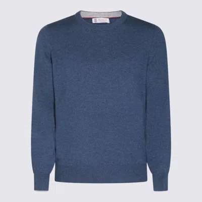 Brunello Cucinelli Blue Wool Knitwear