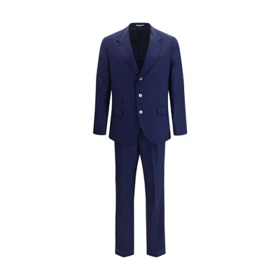 Brunello Cucinelli Blue Wool Oves Aries Two-piece Suit