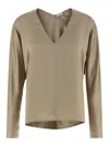 Brunello Cucinelli Blusa - Beis In Brown