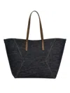 Brunello Cucinelli 'bc Duo' Tote Bag In Blue