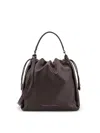 Brunello Cucinelli Women Mellow Bucket Leather Handbag With Monili Detail