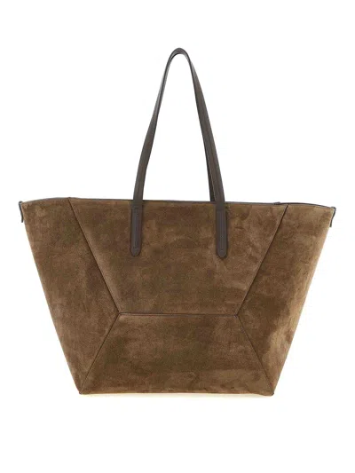 Brunello Cucinelli Maxi Shoulder Bag In Brown