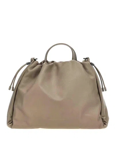 Brunello Cucinelli Mellow Handbag In Gray