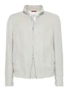 Brunello Cucinelli Water Resistant Linen Blend Jacket For Men In Beige