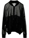 Brunello Cucinelli Organza Bomber Jacket Casual Jackets And Parka In Black