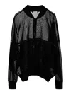 Brunello Cucinelli Organza Bomber Jacket Casual Jackets And Parka In Black