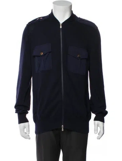 Pre-owned Brunello Cucinelli Bomber Jacket In Blue
