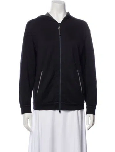 Pre-owned Brunello Cucinelli Bomber Jacket In Blue