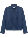 Brunello Cucinelli Men Bomber Jacket In Blue