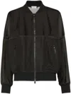 Brunello Cucinelli Monili Bomber Jacket In Black