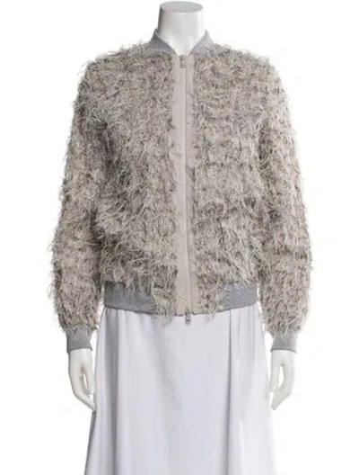 Pre-owned Brunello Cucinelli Bomber Jacket In Gray