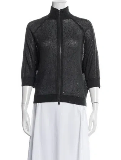 Pre-owned Brunello Cucinelli Bomber Jacket In Gray