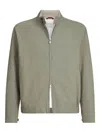 Brunello Cucinelli Water-resistant Gabardine Outerwear Jacket In Green