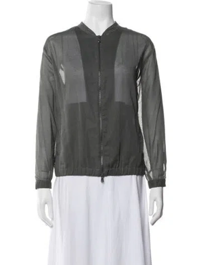 Pre-owned Brunello Cucinelli Bomber Jacket In Grey