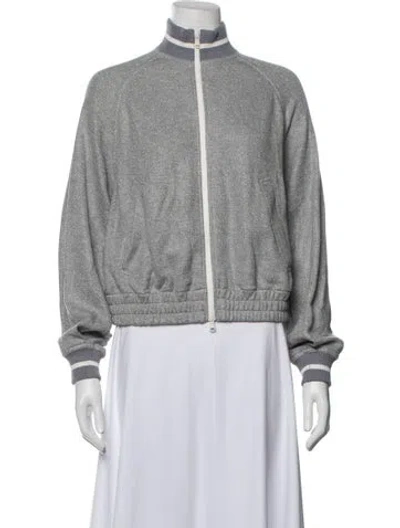 Pre-owned Brunello Cucinelli Bomber Jacket In Grey