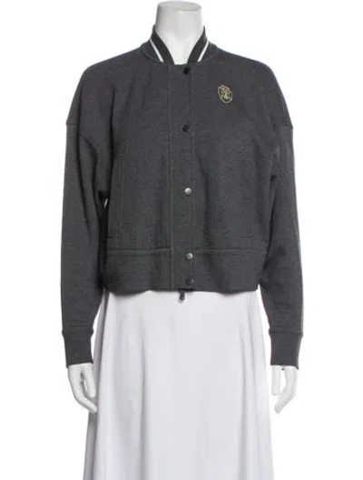 Pre-owned Brunello Cucinelli Bomber Jacket In Grey