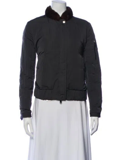 Pre-owned Brunello Cucinelli Bomber Jacket In Grey