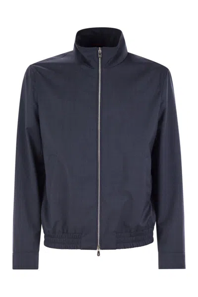 BRUNELLO CUCINELLI BRUNELLO CUCINELLI BOMBER JACKET IN MEMBRANE CANVAS