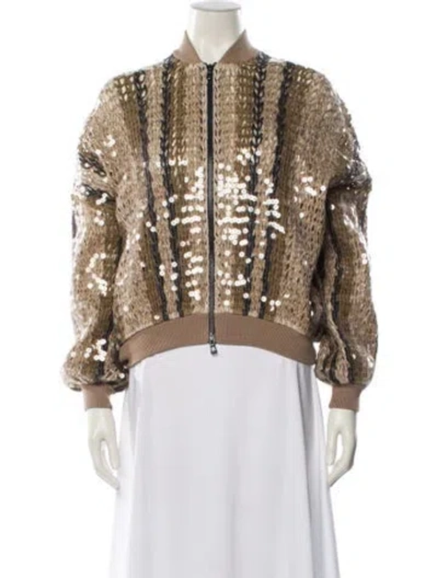 Pre-owned Brunello Cucinelli Bomber Jacket In Neutral