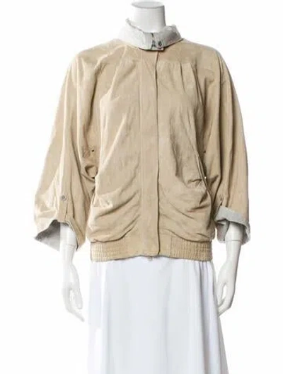 Pre-owned Brunello Cucinelli Bomber Jacket In Neutral