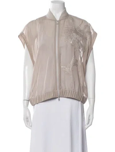 Pre-owned Brunello Cucinelli Bomber Jacket In Neutrals