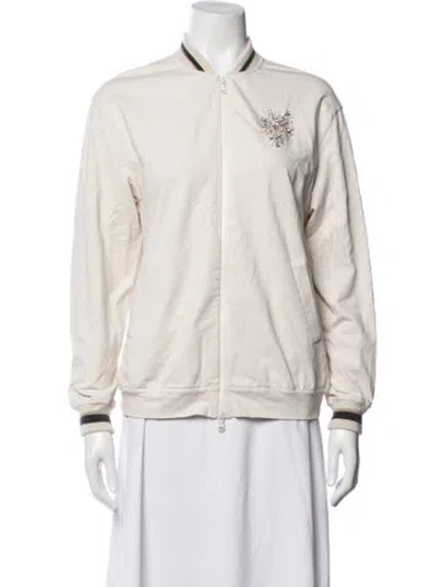 Pre-owned Brunello Cucinelli Bomber Jacket In Neutrals