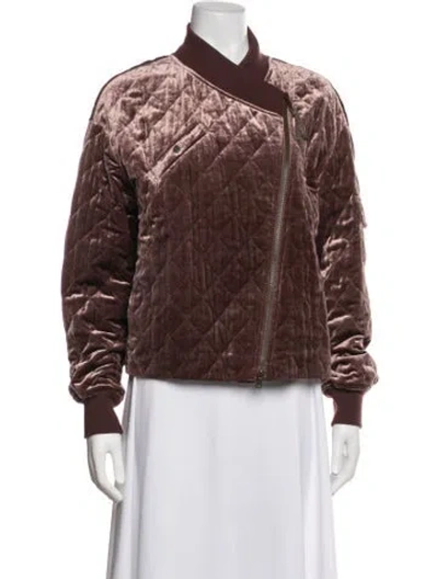 Pre-owned Brunello Cucinelli Bomber Jacket In Purple