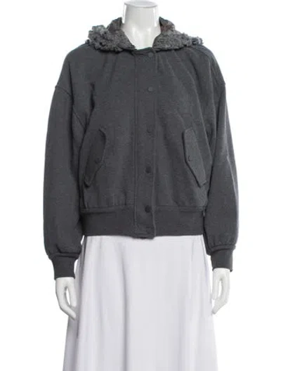 Pre-owned Brunello Cucinelli Bomber Jacket W/ Tags In Gray