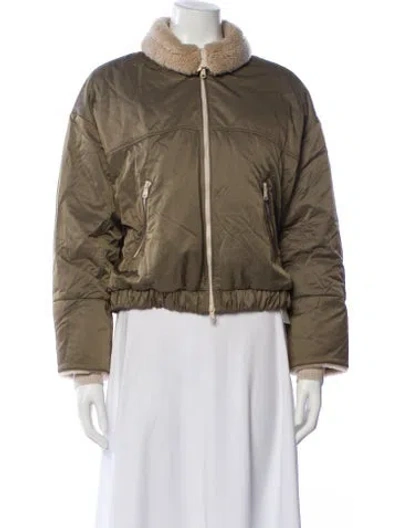 Pre-owned Brunello Cucinelli Bomber Jacket W/ Tags In Green