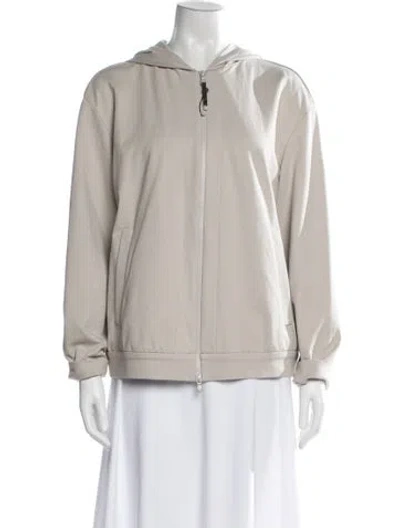 Pre-owned Brunello Cucinelli Bomber Jacket W/ Tags In Neutral