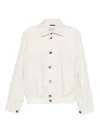 Brunello Cucinelli Hopsack Jacket Long Sleeves Patch Pockets In White
