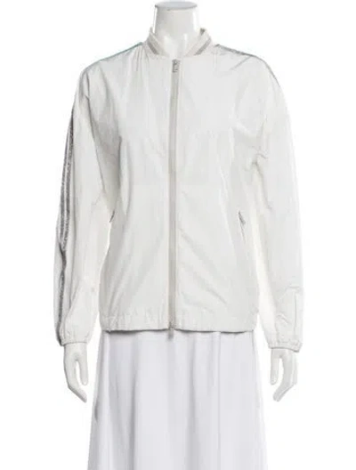 Pre-owned Brunello Cucinelli Bomber Jacket In White