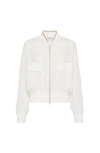 Brunello Cucinelli Pinstriped Cotton Gauze Bomber Jacket